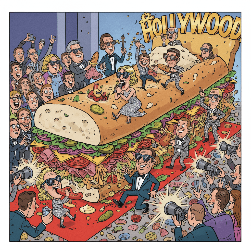 ШОК: звезды заменили красную дорожку на гигантский сэндвич — вы не поверите почему!