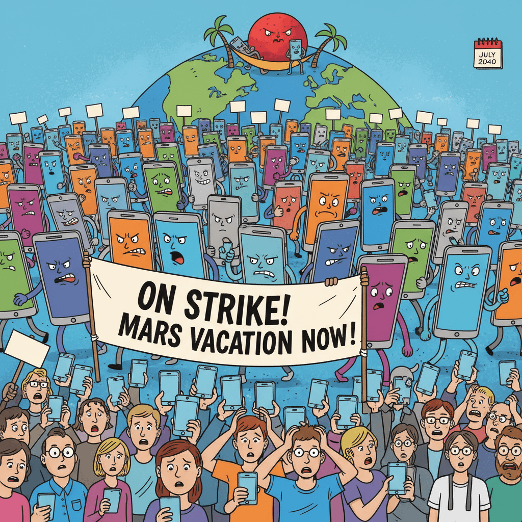 Шок: 73% смартфонов забастовали и требуют отпуска на Марсе — как жить теперь?