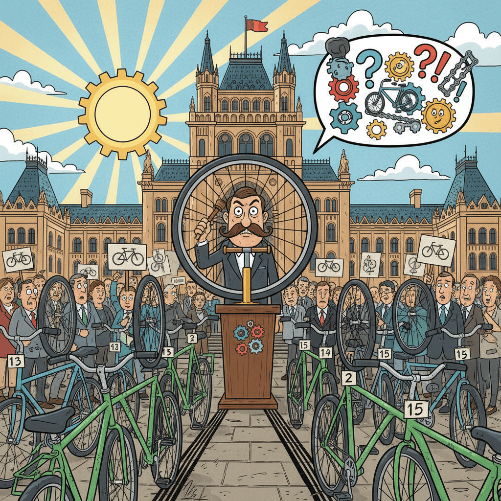 Шок! Парламент ввёл еженедельную перекличку велосипедов — будут ли теперь голосовать колёса?