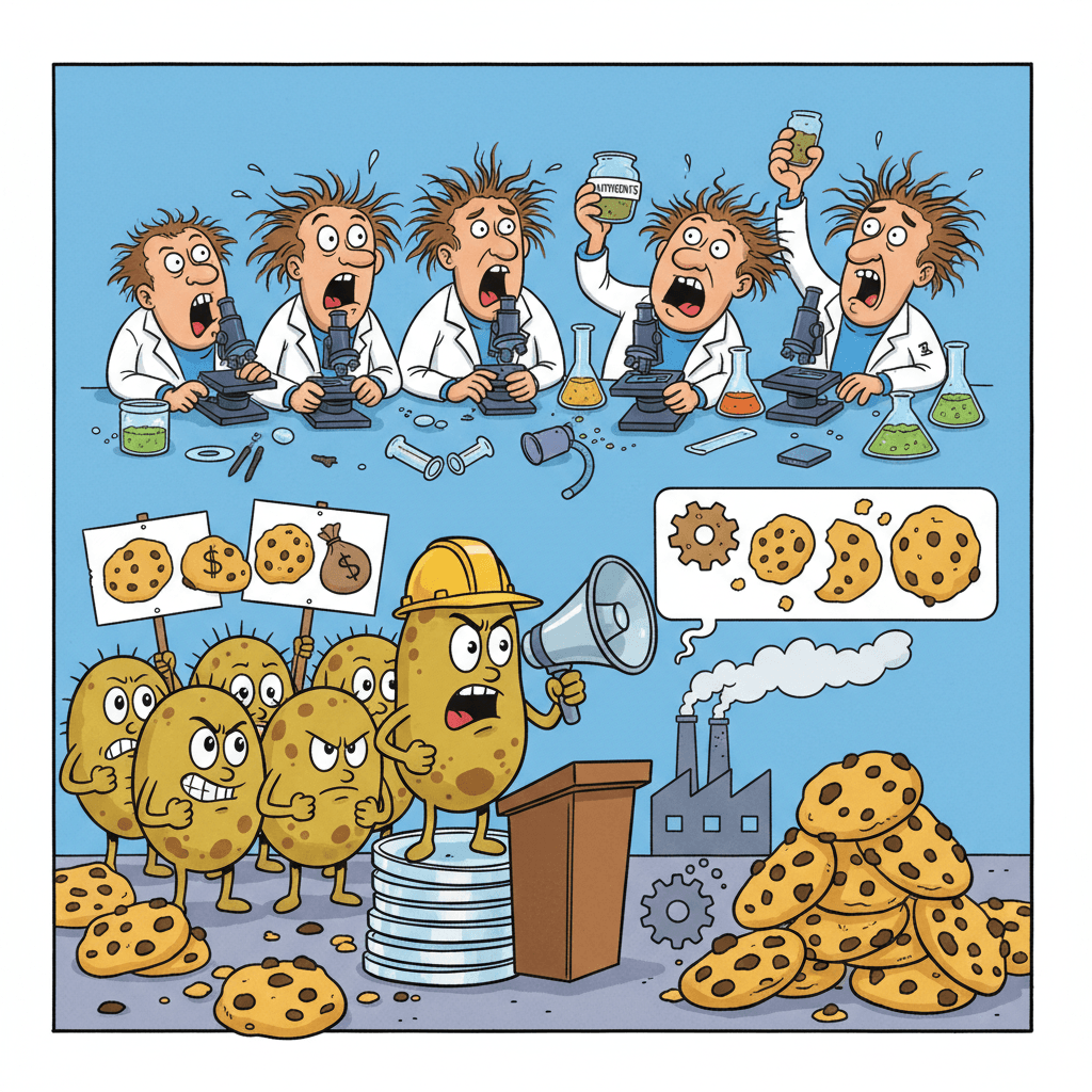 Учёные в шоке: бактерии объявили забастовку и требуют зарплату в печеньях — что дальше?