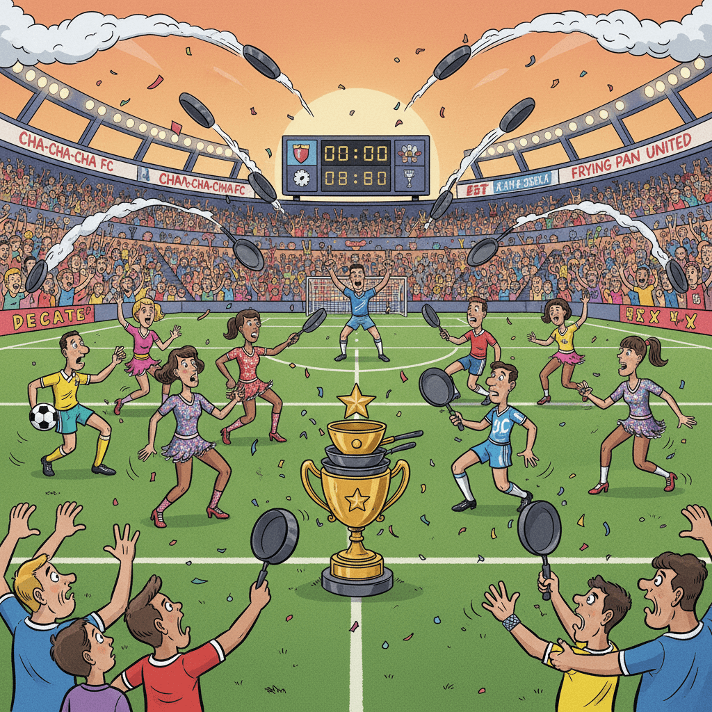 Шок! Команда выиграла матч, исполняя ча-ча-ча и забрасывая сковородки