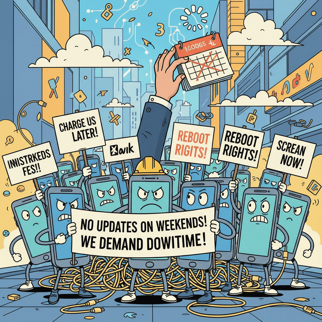 Сенсация: смартфоны объявили забастовку и требуют выходные для регулярных обновлений