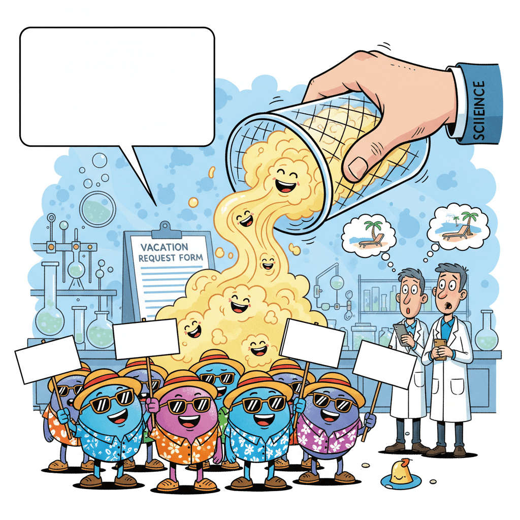 Шок: учёные поймали смех молекул — теперь молекулы требуют права на отпуск