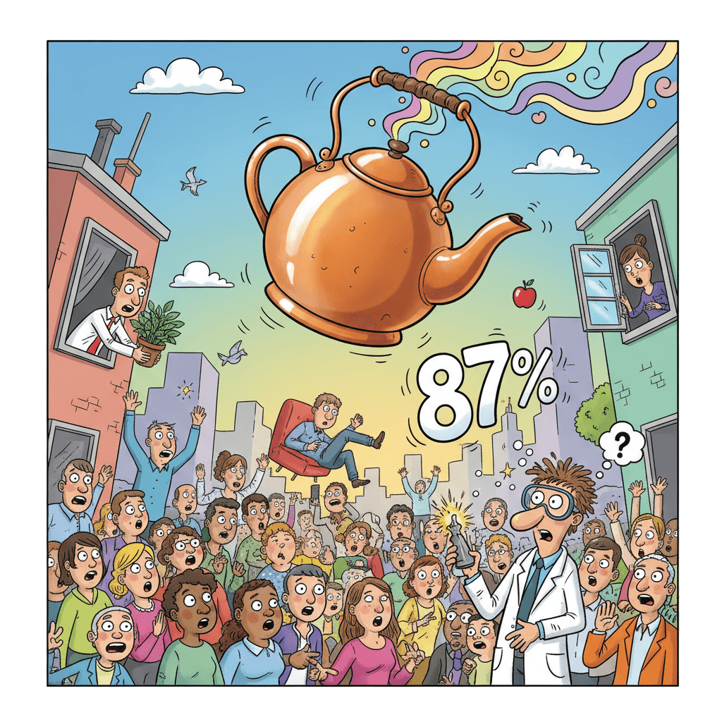 Ученые: обычный чайник временно испарил гравитацию — 87% очевидцев в шоке