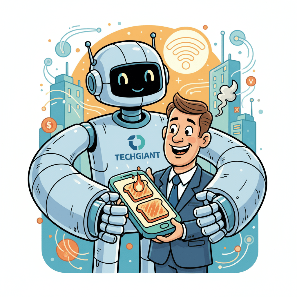 TechGiant выпустил телефон, который обнимает вас и жарит тосты